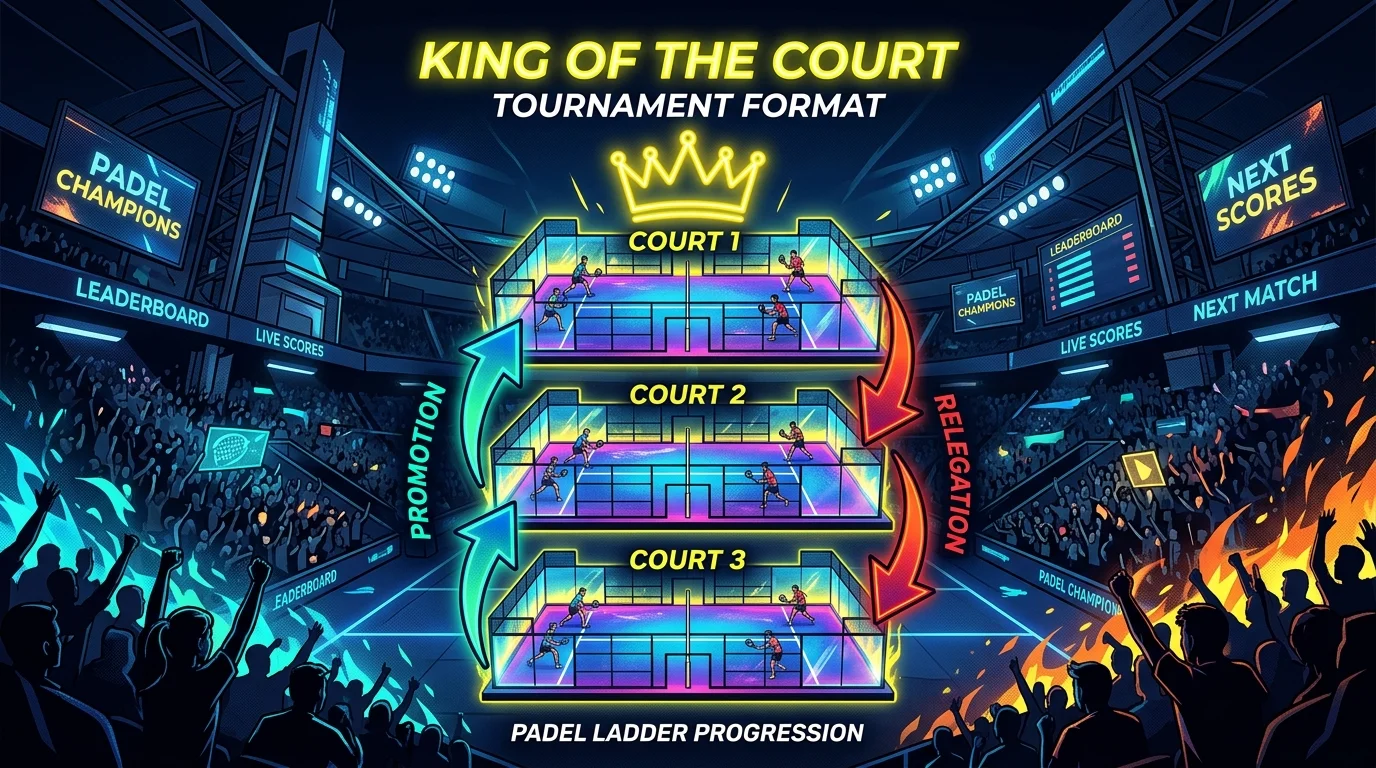 King of the Court Padel Format — Rules, Scoring, and Setup